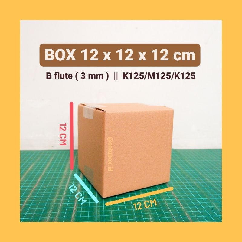 

kardus karton box polos uk. 12x12x12 cm, single wall tebal 3mm