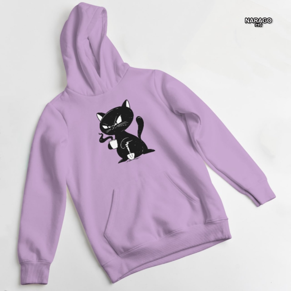 Nara.Grosir - Hoodie Jumper Black Cat l Sweater Hodie Unisex