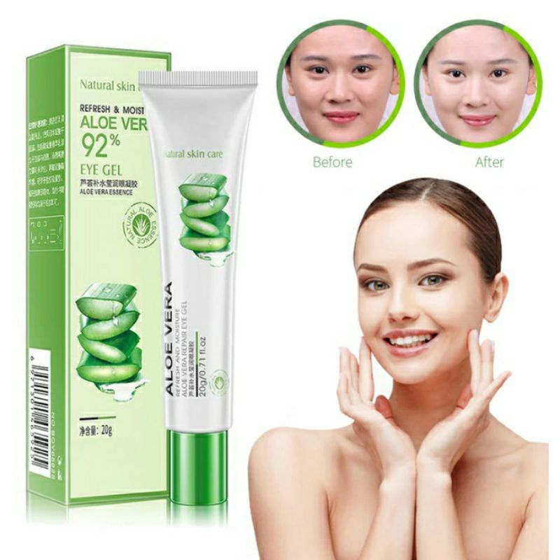 Eye Cream Penghilang Mata Panda Kerutan Kantung Mata Hitam Aloevera 20gr Original Aloe Vera Gel