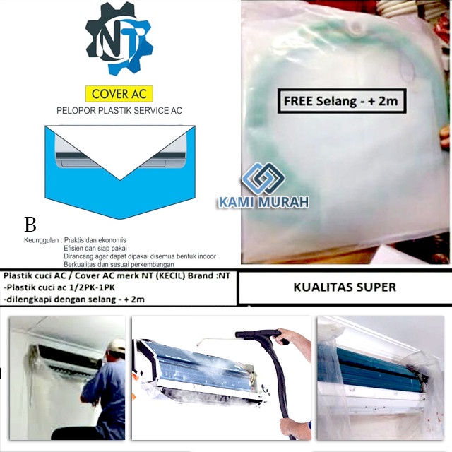[N3W] Plastik Cuci Ac Besar 1 Pk Sampai 2 Setngah Pk