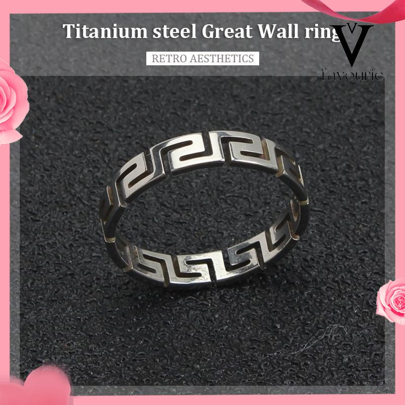 CODCODCincin Pola Zuma Cincin Pola Silver Aesthetic Ring Cincin Aesthetic Cincin Estetik Cincin Titanium Cincin Pria Cincin Wanita-FA-FA