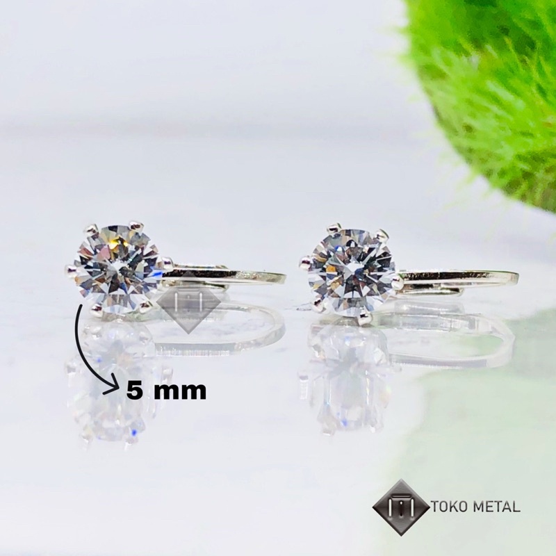 Anting Desi Xuping 100 % Original Mata 1 Silver/Rosegold Lapis Emas [ Toko Metal ]