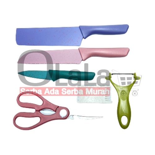 ( OJE )PISAU KERAMIK SET 6 IN1 PISAU SERBAGUNA TM-CH4297