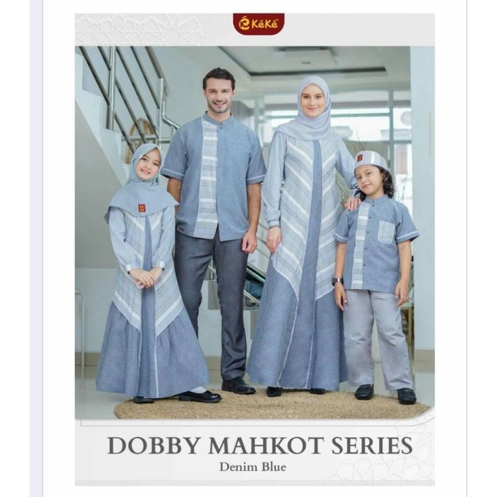 Sarimbit Dobby Mahkot Series By Keke (Denim Blue)