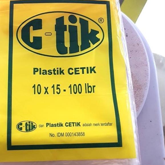 

ど PLASTIK KLIP C-TIK / CETIK UK 10x15 ISI 100LBR ぶ