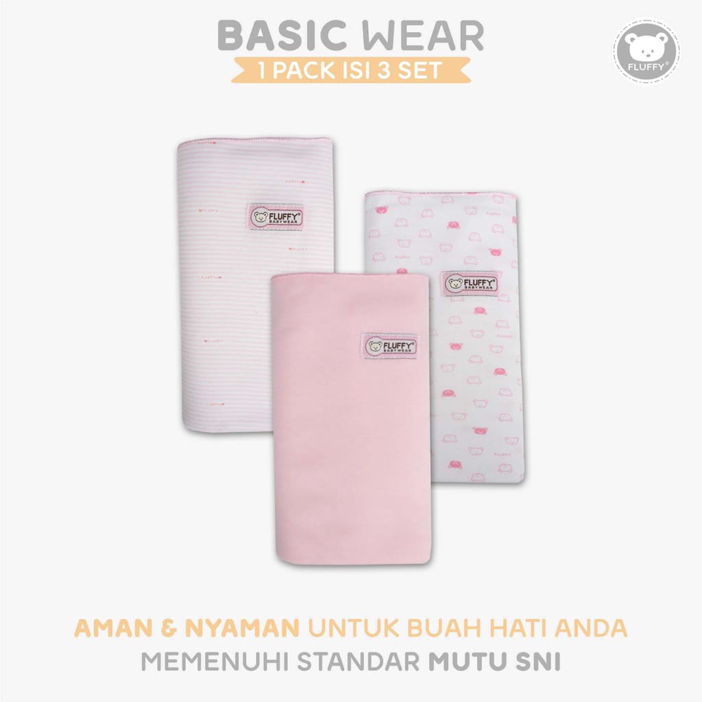 Bedong Bayi Fluffy Nova Gorillux Grey / Brown Series / Pink Series Perlengkapan Baby Newborn / Baju Bayi Arevyonlineshop