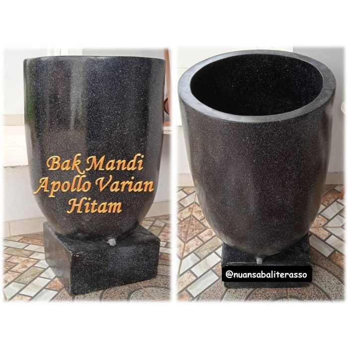 Bak Bak Mandi Teraso, Bak Mandi Terazzo Model Apollo Hitam Glossy Custom