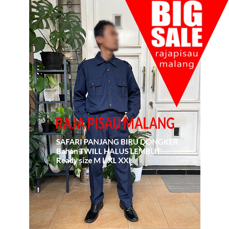 Setelan Seragam Safari Security Lengan Panjang Coklat Terbaru Baju Safari Satpam Bodyguard Supir Pakaian