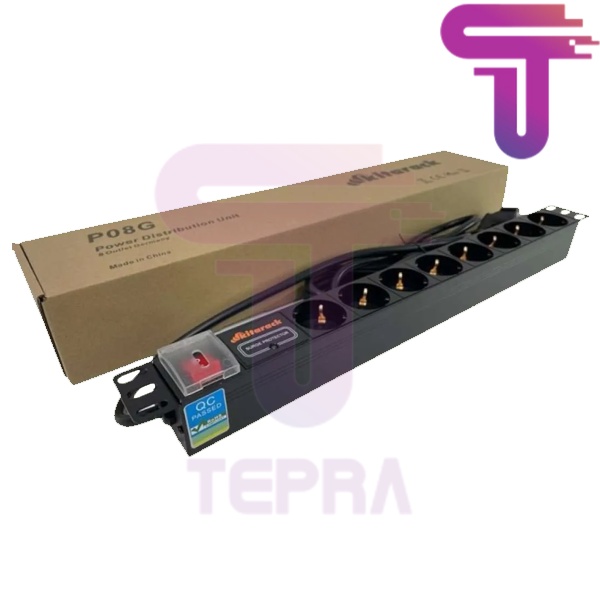 Kitarack P08G 1U Rackmount PDU 8 Outlet|1U 8 Outlet Germany Socket 19&quot;