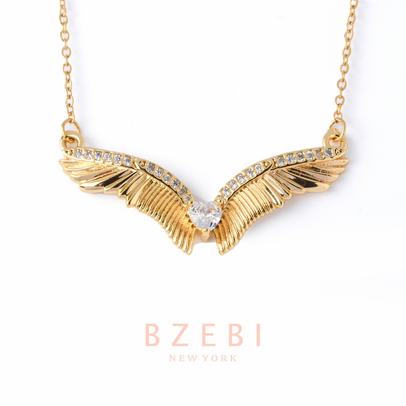 Bzebi Kalung Emas 18k, Kalung Baja Titanium, Kalung Liontin Berlian, Anti Karat, Aksesoris Fashion Wanita, Perhiasan Gaya Korea, Hadiah Ulang Tahun Dengan Kotak Eksklusif 879n
