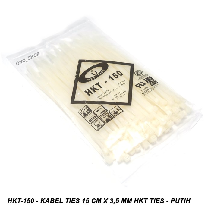 

HKT-150 - Kabel Ties 15 cm x 3,5 mm - HKT TIES onosh00 Kualitas Baik