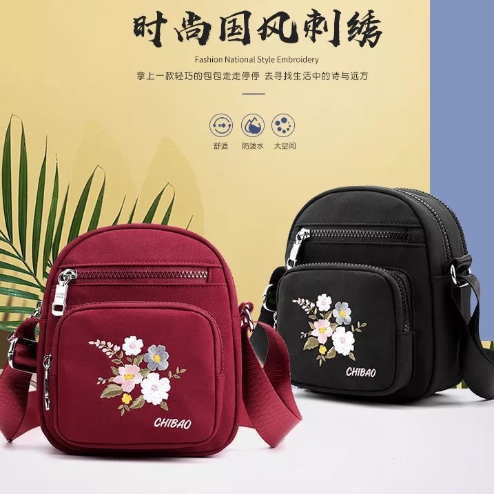 Hot Sale 2023 New Arrival Fashion Bunga Women Handbag Multi Functional Tas Selempang Wanita Korean