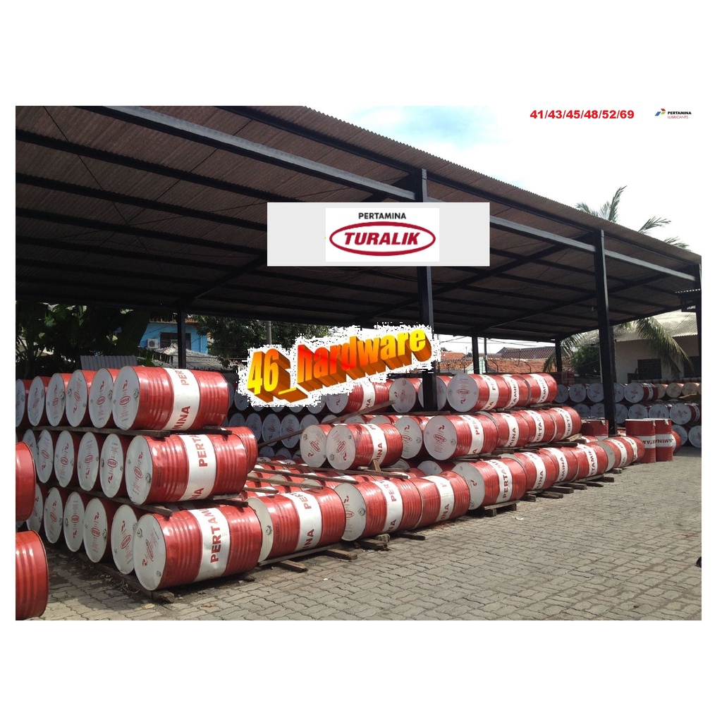 PERTAMINA TURALIK 41 / 43 / 45 / 48 / 52 / 69 PELUMAS HIDROLIK 209DRUM - 46_hardware