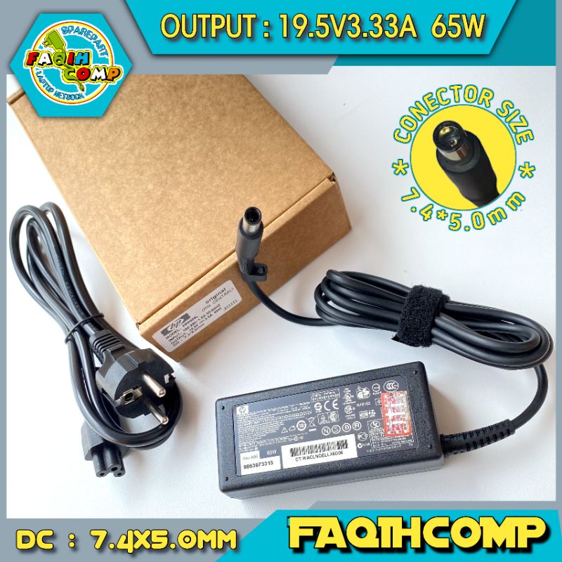 Adaptor Charger HP PC ALL IN ONE 19 21 22 23 19.5V 3.33A 65W ORIGINAL (7.4x5.0mm)