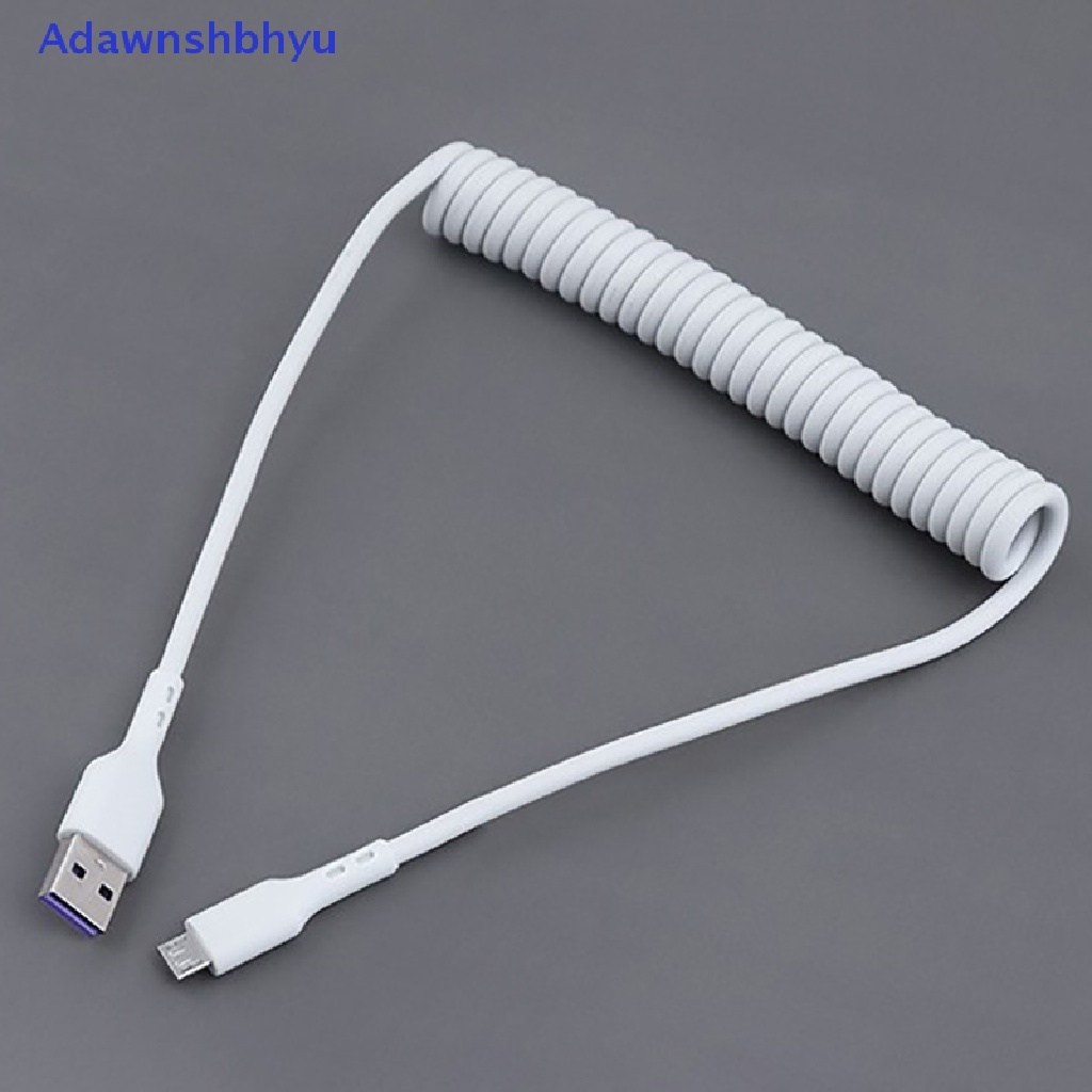 Adhyu Kabel Data USB Tipe C 66W Micro USB Spring Pull Telescopic Kabel USB Mobil 1.8m ID