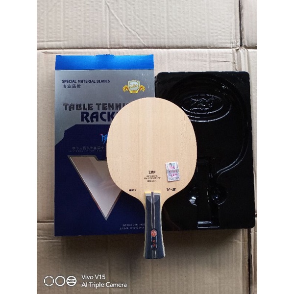 Bet Kayu Ping Pong Tenis Meja 729 Friendship V5 Professional Carbon Original