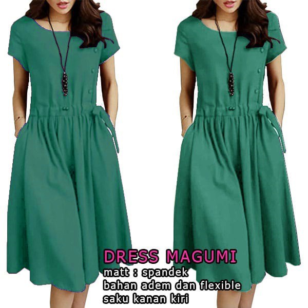 PIK - Dress Magumi L, XL, XXL, 3XL / Pakaian Wanita/ Fashion Wanita/ Dress Wanita Jumbo