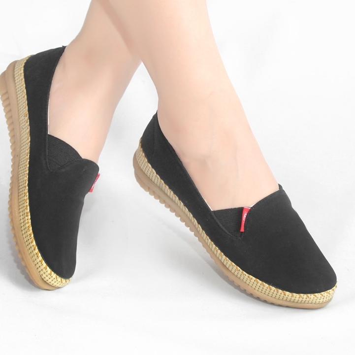 Terpercaya SEPATU WANITA FLATSHOES RAJUT TEPLEK TERBARU KEKINIAN SPATU FLAT SHOES PEREMPUAN IBU CASU