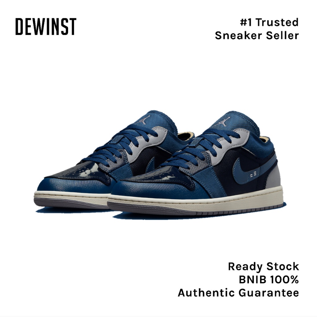 AIR JORDAN 1 LOW SE CRAFT "Obsidian French Blue Ashen Slate White" BNIB RESMI ORIGINAL