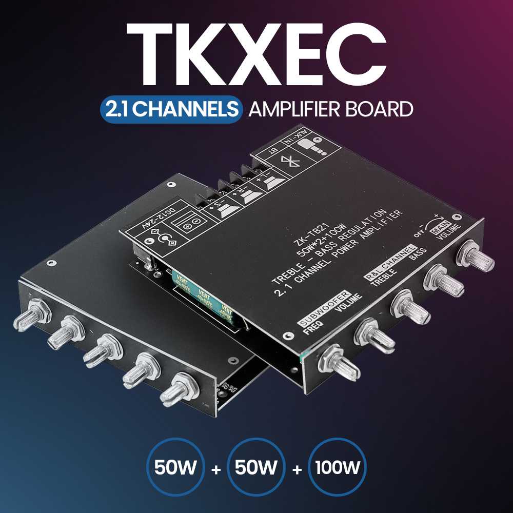 TKXEC Bluetooth 5.0 Amplifier Board 50Wx2+100W TPA3116D2 - ZK-TB21