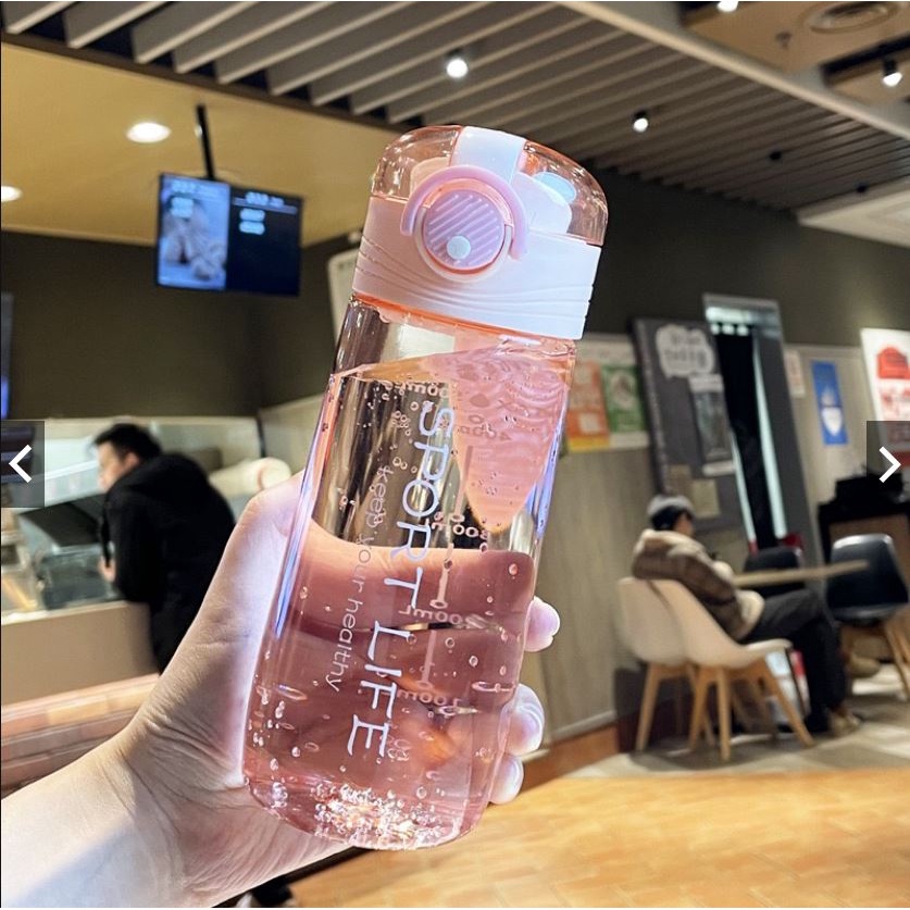 Botol Minum Portable Cup 500ml  Premium Botol Air Minum Sport Travel Anak Sekolah Dewasa 600 ML Botol Minum Infuse Water
