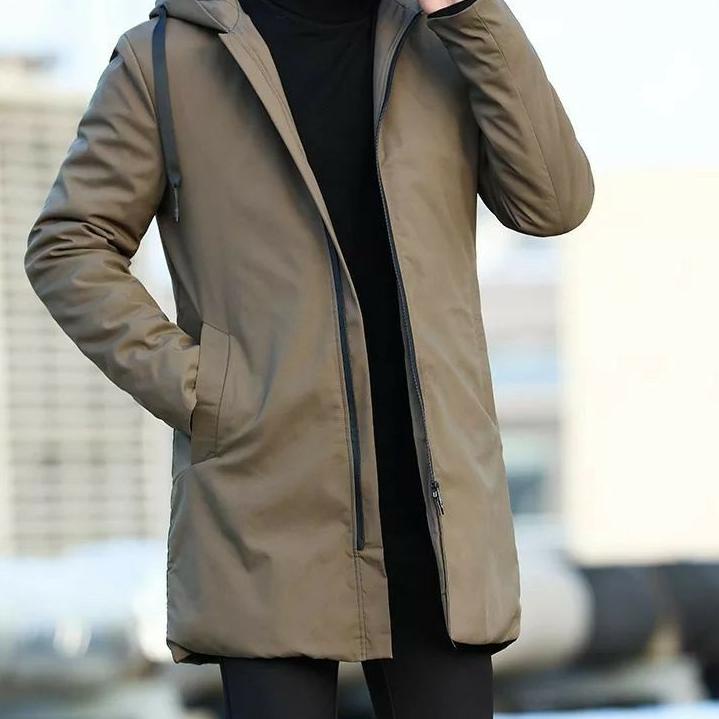 Terlaris Jaket Jubah pria long coat Panjang Musim Dingin  Jaket Pria Korea