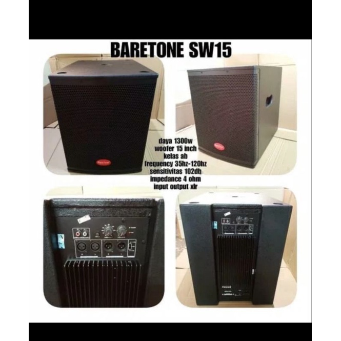 Subwoofer baretone sw15 sw 15 15inch aktif garansi originall