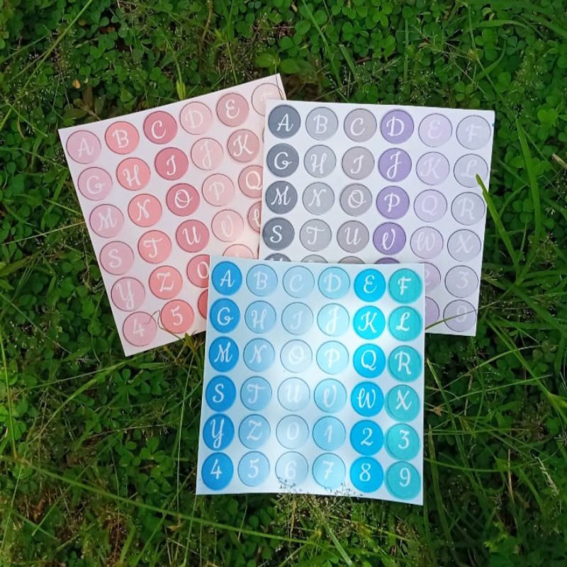 

#03 Stiker Dot Alphabet Huruf Angka DIY Planner Sticker
