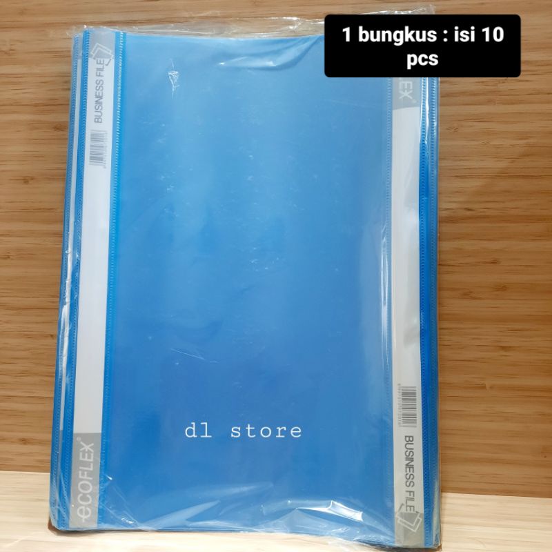 

Map/business file Plastik Ecoflex folio biru harga per 10 pcs