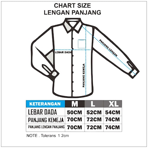 Kemeja Pria Polos Lengan Panjang Jumbo Big Size M L XL XXL XXXL