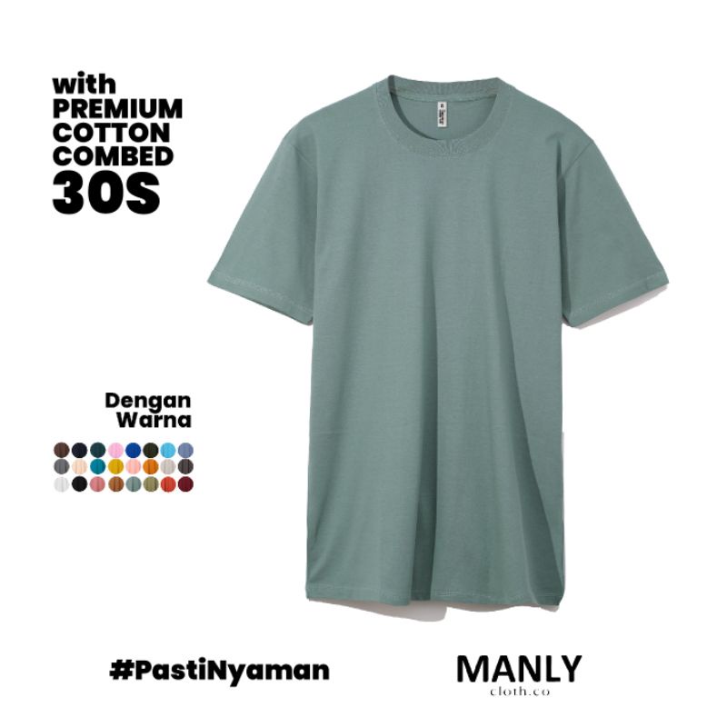 MANLY KAOS DUSTY GREEN PREMIUM COMBED 30S