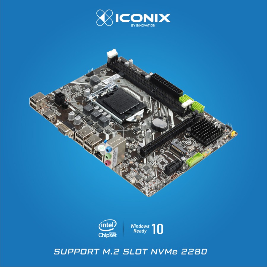 Motherboard Iconix H61 IT [Socket LGA 1155,intel H61, DDR3, HDMI, Nvme]