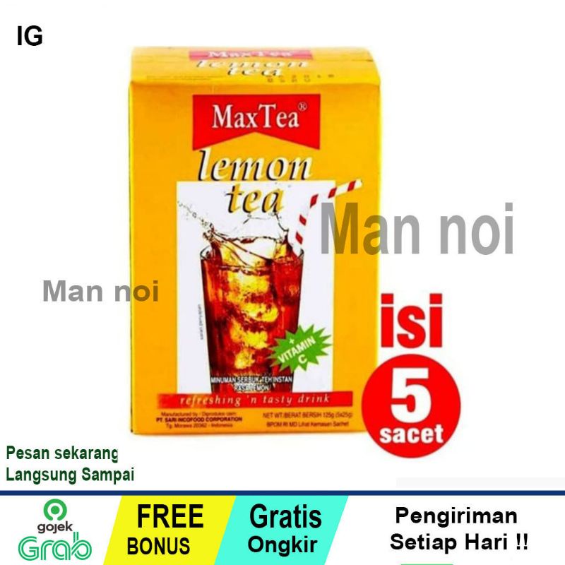 

Max Tea Lemon Tea teh serbuk instant box 5 sachet