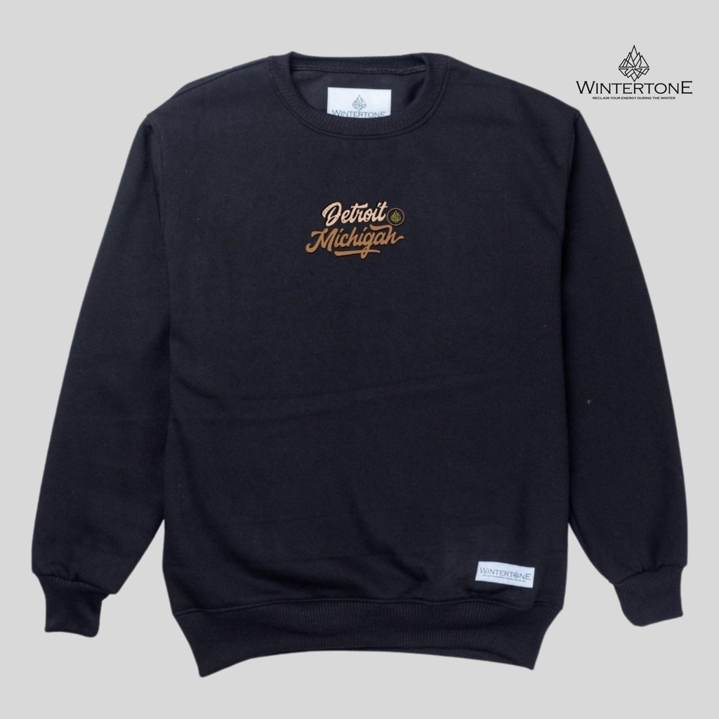 Sweater Crewneck Sablon Pria Distro Vintage WINTERTONE City Series 2 Sweater Krunek WNTRN Crunek Oversize Jumbo Lengan Panjang Crweneck Oblong Sablon Print Unisex