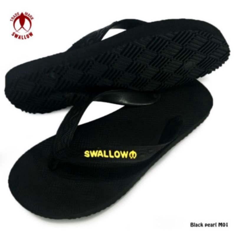 sandal jepit swalow hitam polos no 11 / 11,5 / 12 ( 44,5 / 45 ) jumbo