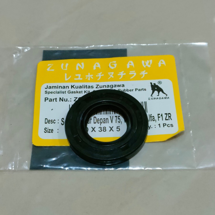 seal as gear depan v75/v80/DT/alfa/f1zr Merek Zunagawa