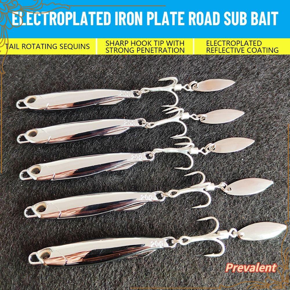 Preva 2pcs Electroplate Metal Fishing Ikan Kecil Panas 15g 20G 30G Memimpin Casting