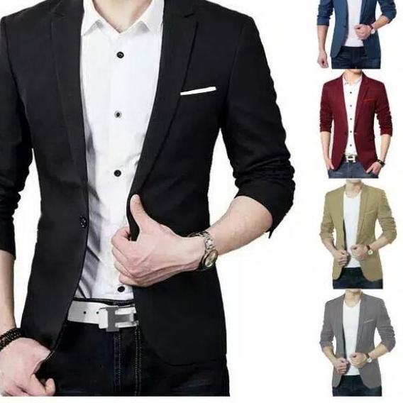 READY ✅Jaz blazer pria hitam/jaz pria keren/baju atasan cowok/jas almamater murah|KD5
