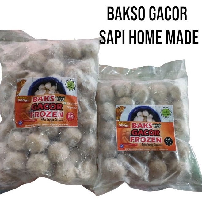 

Bakso Sapi Gacor home made isi 50 & 25pcs