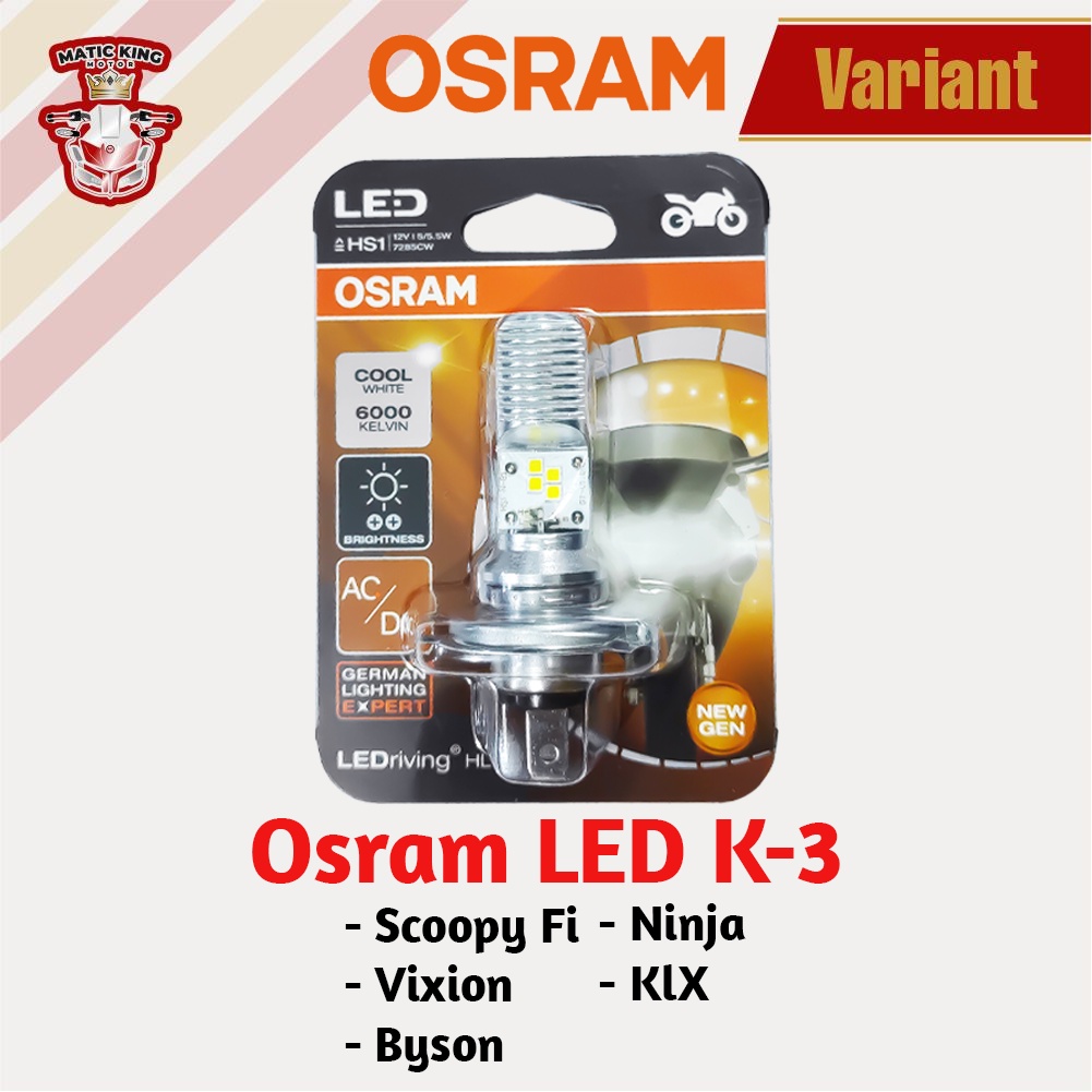 OSRAM Bohlam lampu LED Motor Scoopy Fi Vixion Byson Ninja KlX  Kaki 3