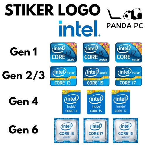 Sticker Logo Core i3 i5 i7 Stiker Intel PC Komputer Laptop Notebook