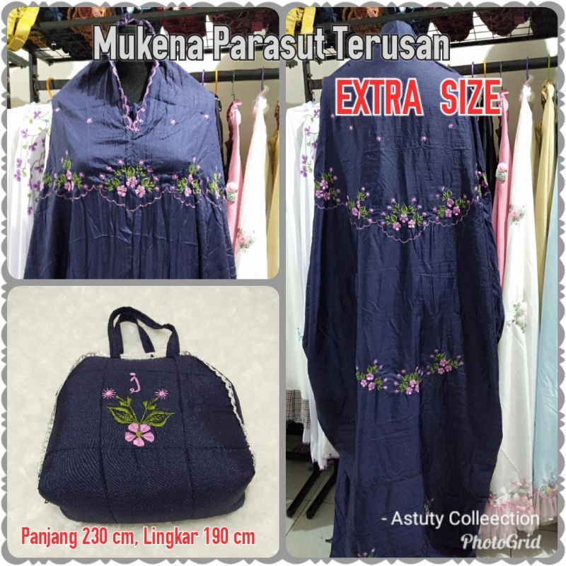 Mukena Parasut Terusan Mukena Lajuran Bordir Murah Bahan Adem Tebal