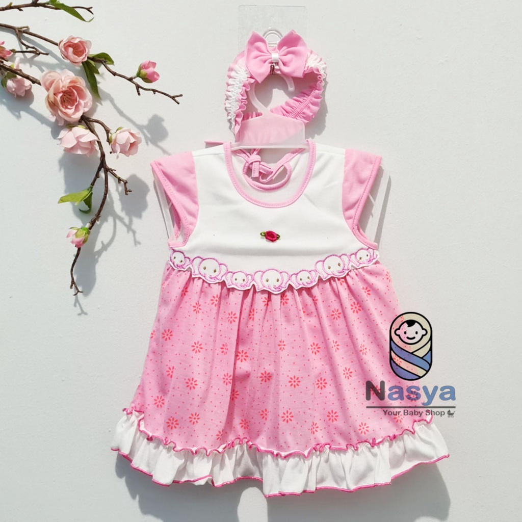 [P-014] Dress Bayi Perempuan 0-6 m / Setelan Bayi Perempuan