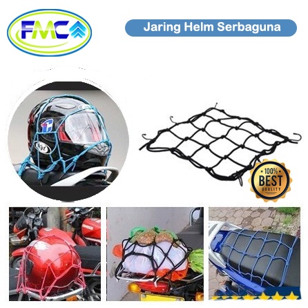 Jaring Helm Motor Tebal Besar Tahan Cuaca Jaring Jok Motor Matic Jaring Tangki Bensin Motor Berkualitas Kuat Tali Pengikat Barang Motor Murah