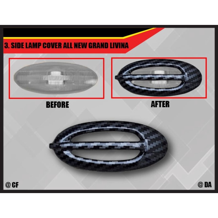 Ring Side Lamp Mobil All New Grand Livina Cover Side Lamp Carbon