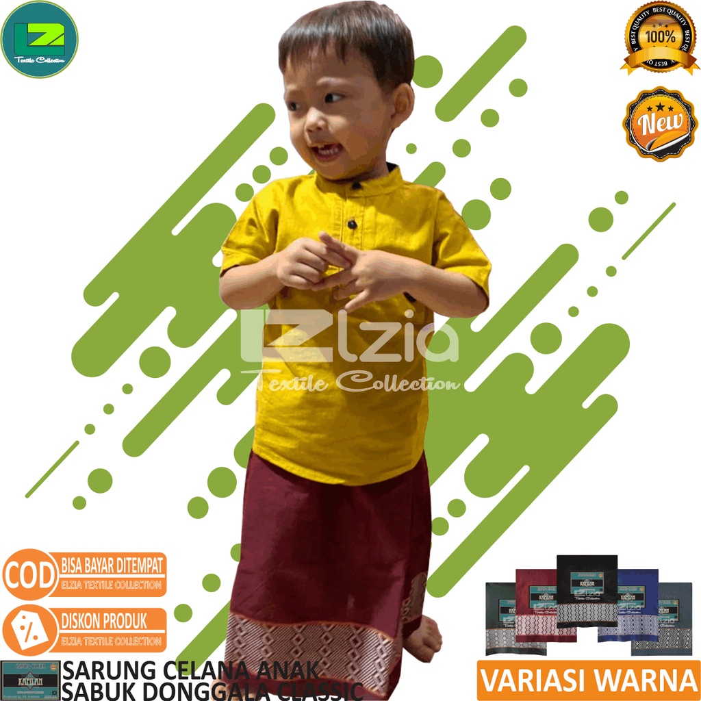 SARUNG CELANA ANAK MOTIF SABUK DONGGALA CLASSIC KAFILAH  1-7 Thn