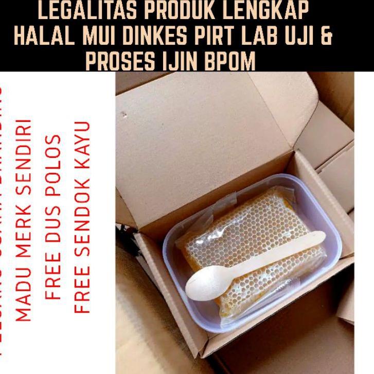 

▲ Promo 250 Gram madu sarang asli murni melifera free sendok + dus ✿