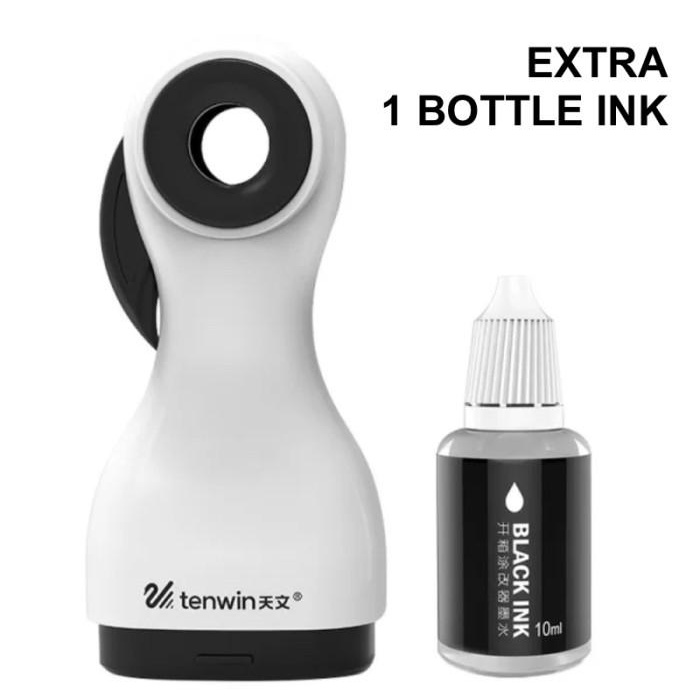 

TENWIN 7605-1 Ink Roller Stempel Keamanan Privacy Seal WHITE