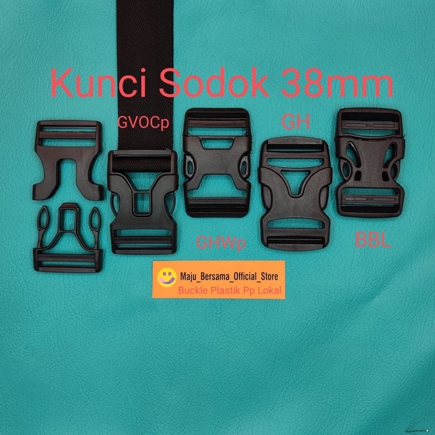 Buckle Plastik PP Lokal - Kunci Sodok 38mm isi 60 pcs SW1