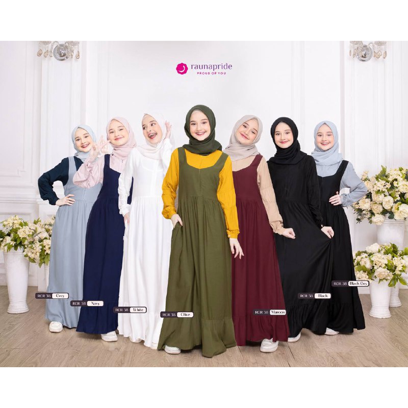 Baju Gamis Remaja Rayon Premium RGR 38 dari Rauna